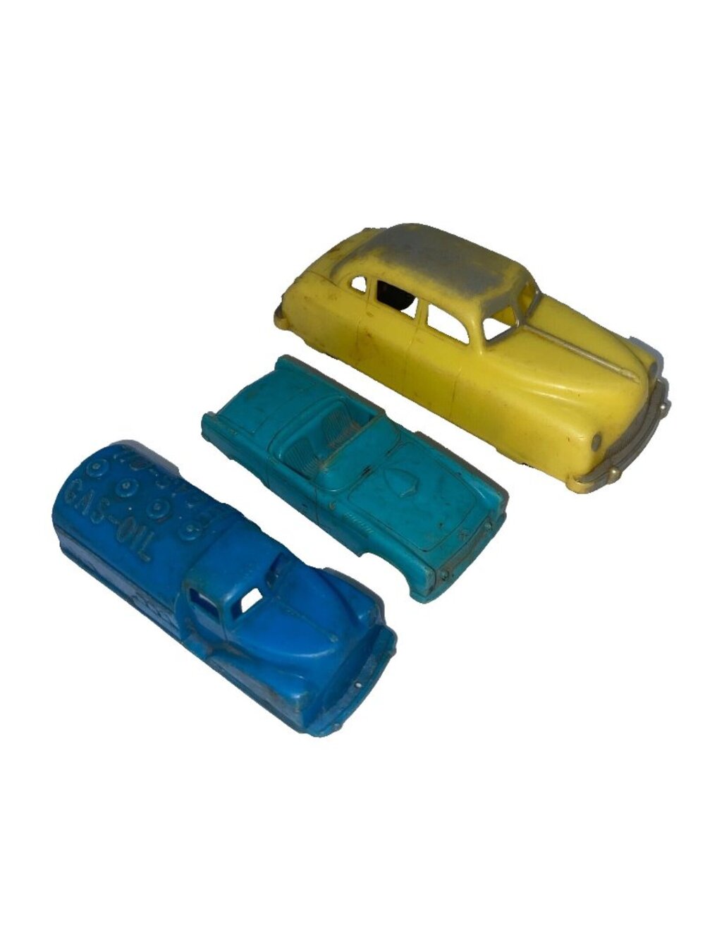 1950-60s Set of 3 Celluloid Plastic Vehicles - USA